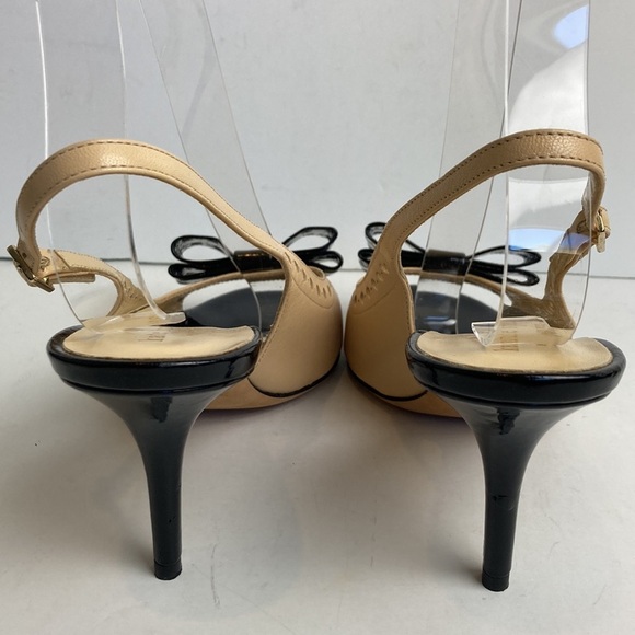 Kate Spade Two-toned Monica Slingback Heels 8.5 Patent Leather Preppy Feminine - Picture 7 of 16